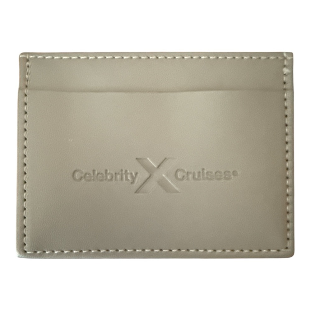 Celebrity Cruise Line Logo Credit Card ID Holder Leather Gray 4 X 3 NEW Souvenir